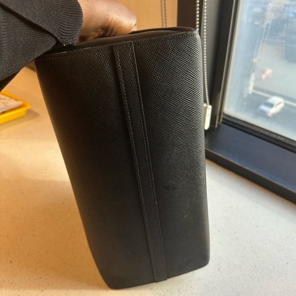 Prada Black Saffiano Leather Medium Monochrome Tote Bag - Picture 3 of 8